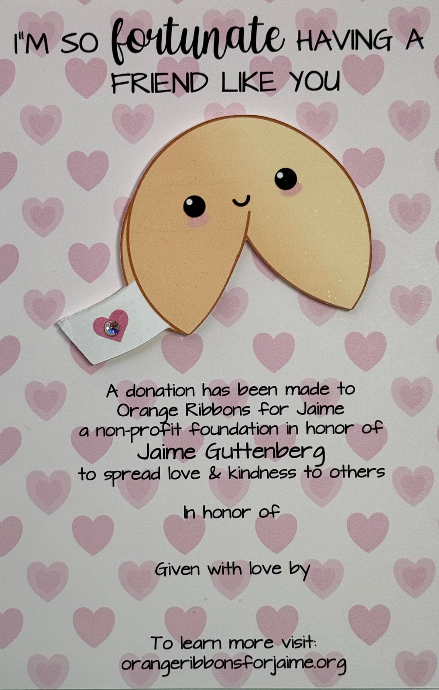 Friendship Cards (Fortune Cookie) (THREE NON-PERSONALIZED CARDS)