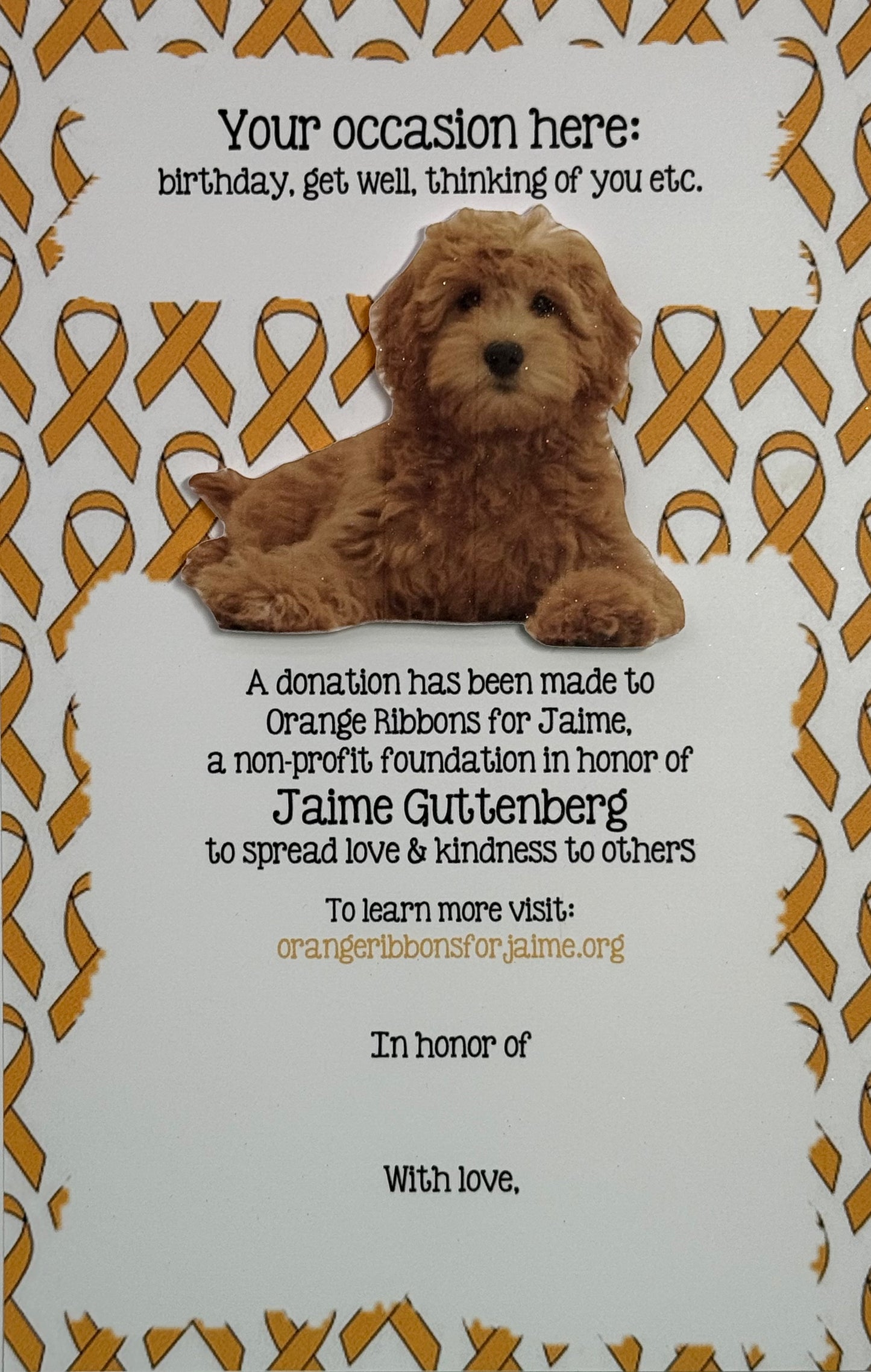 Signature Card (Dog) (THREE NON-PERSONALIZED CARDS)