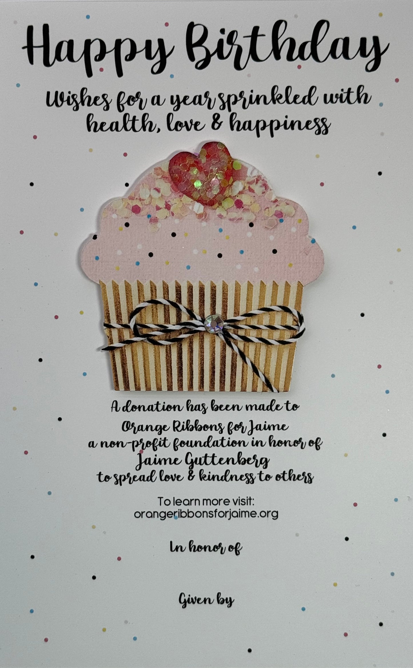 Birthday Card (Cupcake) (THREE NON-PERSONALIZED CARDS)