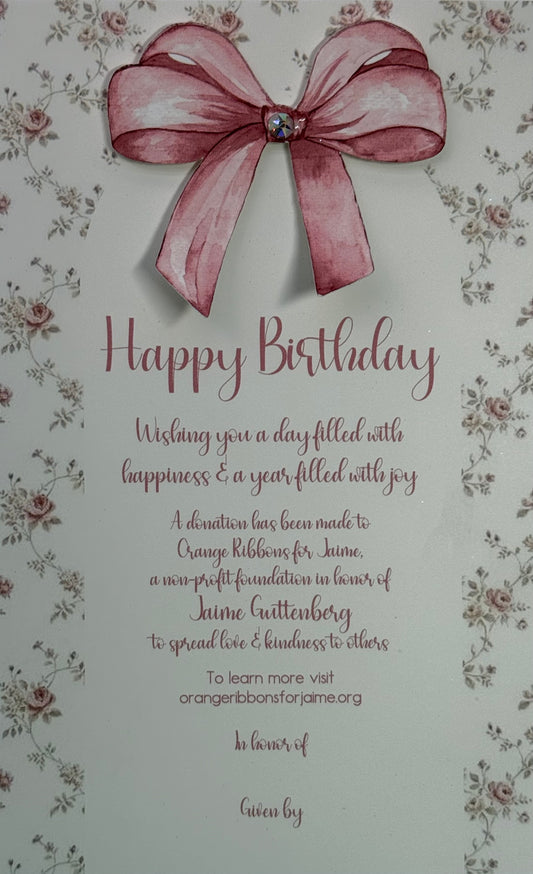 Birthday Card (Coquette Bow)