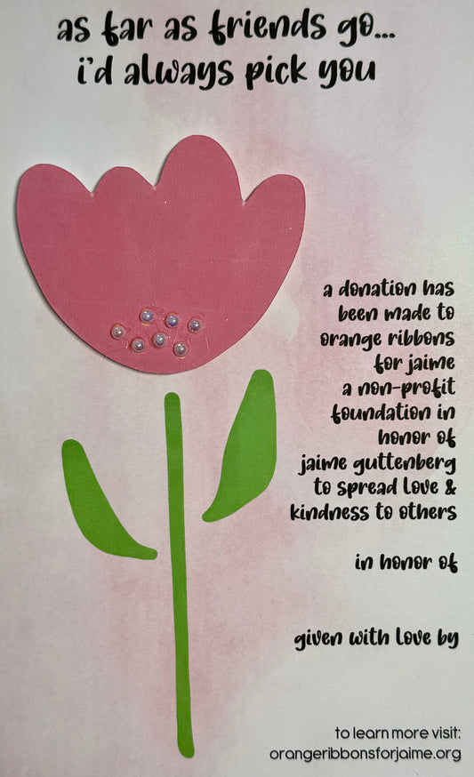 Friendship Card (Pink Tulip)