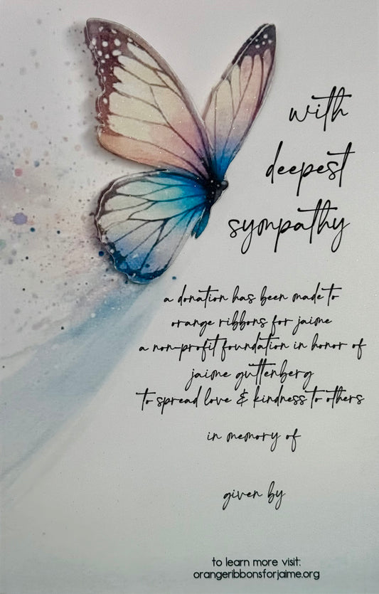 Sympathy Card (Butterfly Spray)